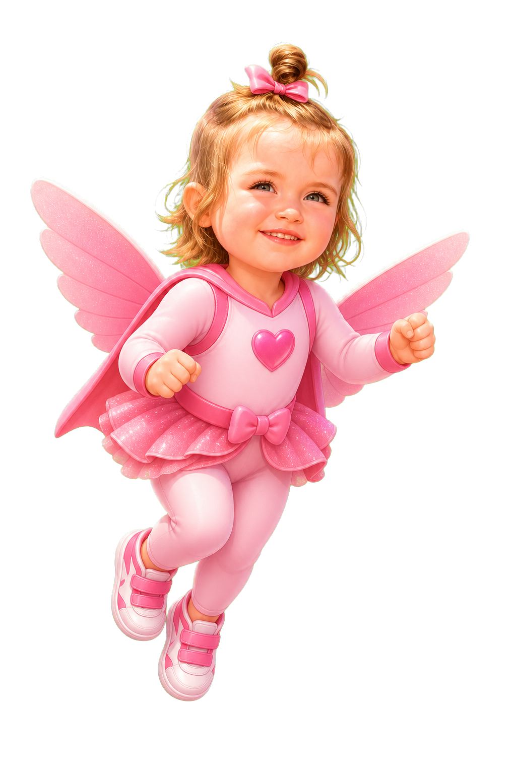 Example personalised pink flyer